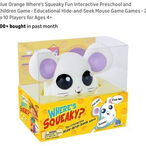 Where's Squeaky? Interactive Hide-and-Seek Mouse Toy - White & Purple